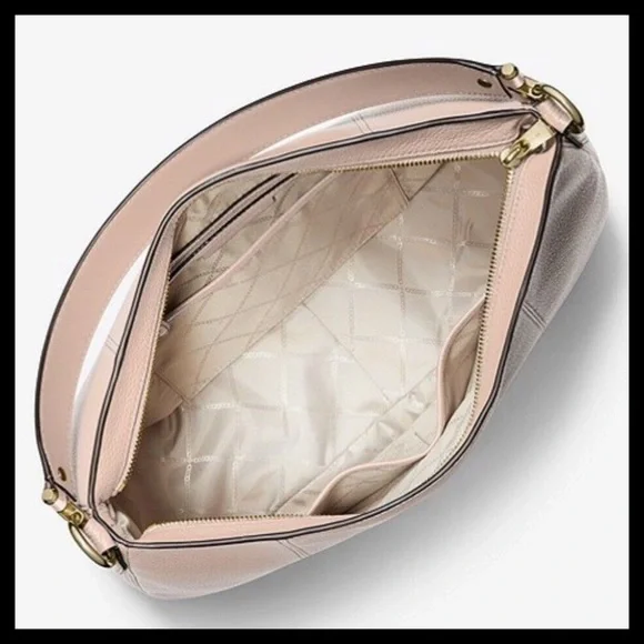 MICHAEL KORS Brooke Large Zip Hobo Shoulder Bag Soft Pink - Picture 3 of 5